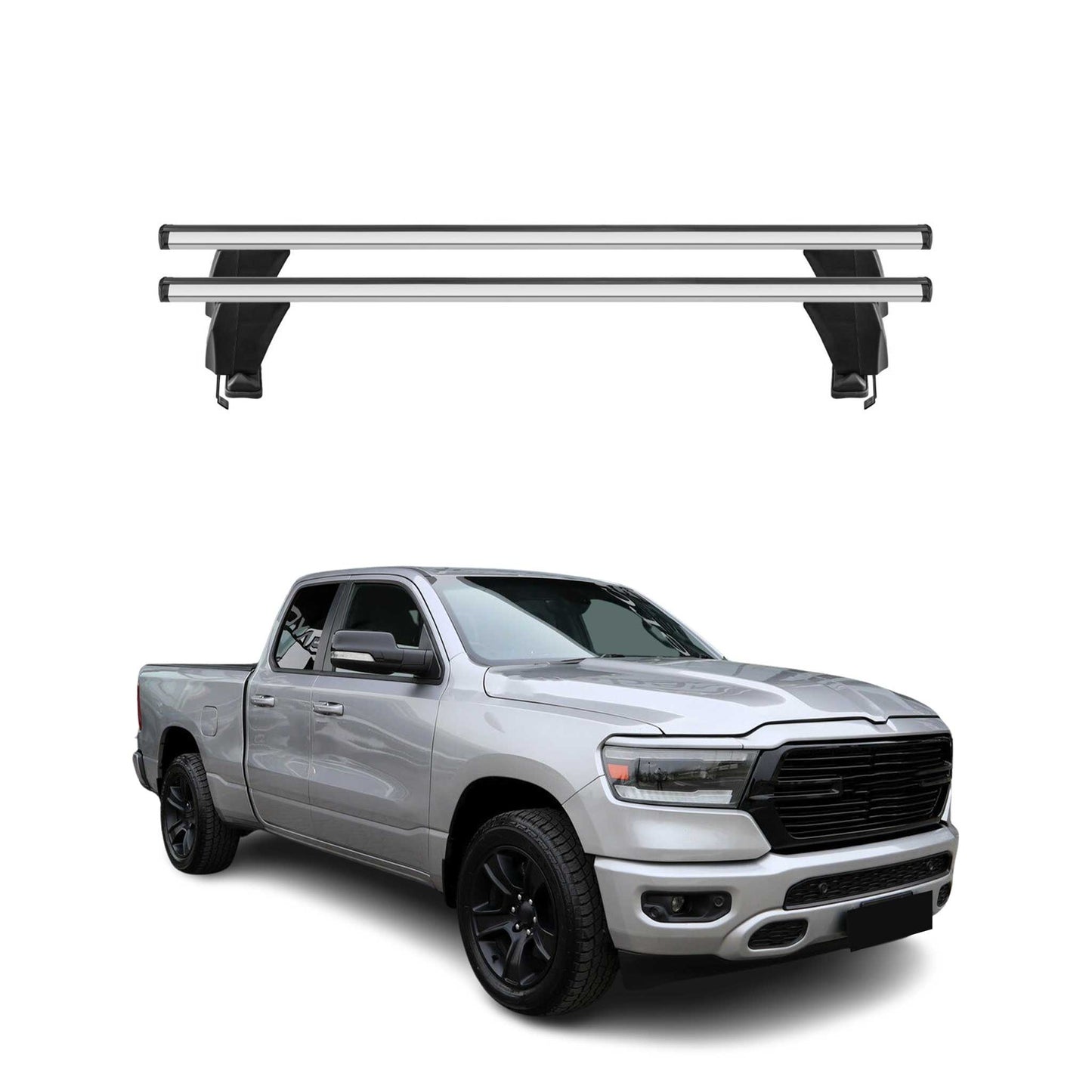 2019-2023 RAM 1500 4 Roof Rack Cross Bars Silver