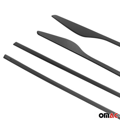 OMAC Side Door Molding Trim Skirt Garnish for Renault Clio 2012-2018 Steel Dark 4 Pcs 6116132B