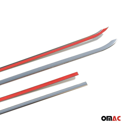 2015-2022 RAM ProMaster City Window Molding Trim Streamer Stainless Steel Silver 4 Pcs