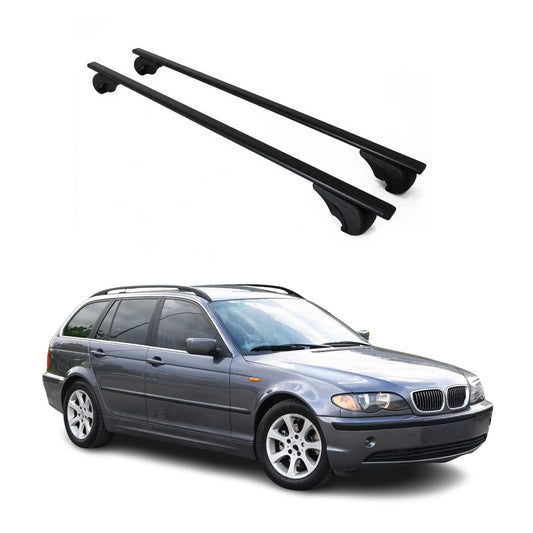 2000-2006 BMW 3 Series E46 Touring Roof Rack Cross Bars Black