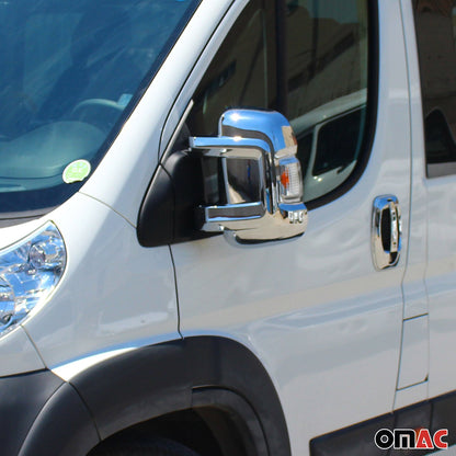 2014-2025 RAM ProMaster Side Mirror Cover Caps ABS Chrome Silver 2Pcs