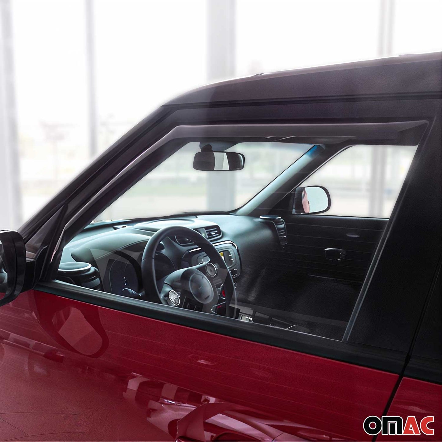 2014-2019 Kia Soul Window Visor Vent Rain Deflector 2Pcs Smoke