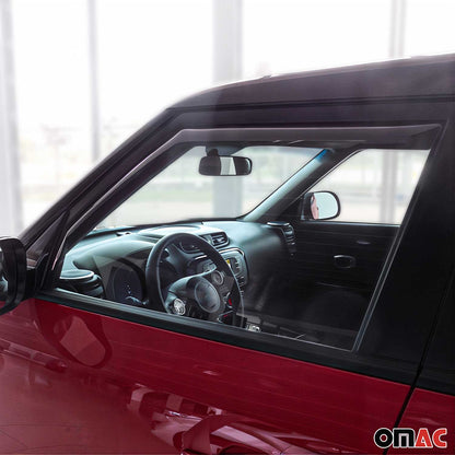 2014-2019 Kia Soul Window Visor Vent Rain Deflector 2Pcs Smoke