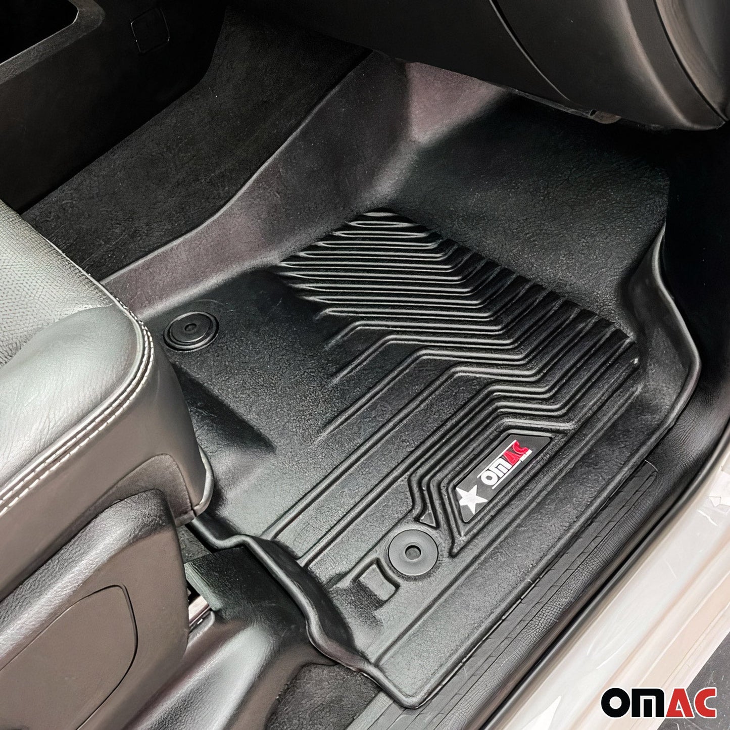 OMAC OMAC Premium Floor Mats Liner for GMC Sierra 1500 Silverado Double Cab 2014-18 VRT1685464-12