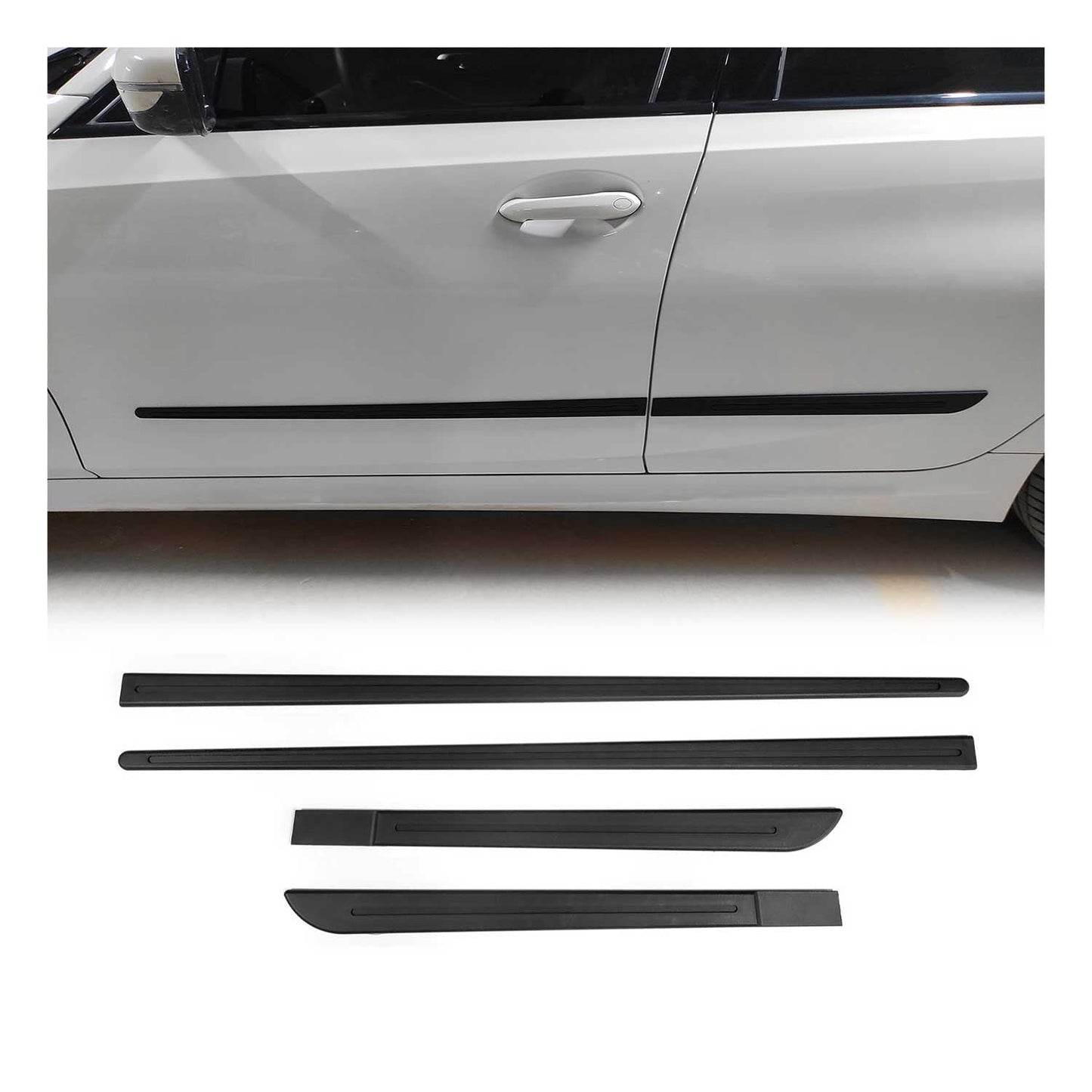 Side Door Protector Black Trim Cover Auto Strips Accessory Car SUV Trucks