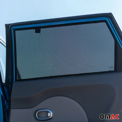 2014-2019 Kia Soul Side Rear Window Curtain Mesh Black 2Pcs