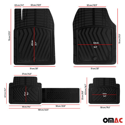 2017-2026 Mazda CX-5 Semi-Custom fit Floor Mats Liner All Weather 3D Black Waterproof 4Pcs