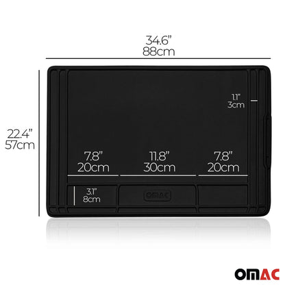 High Quality Black Under Sink Cabinet Protection Mat Waterproof Raised Edge