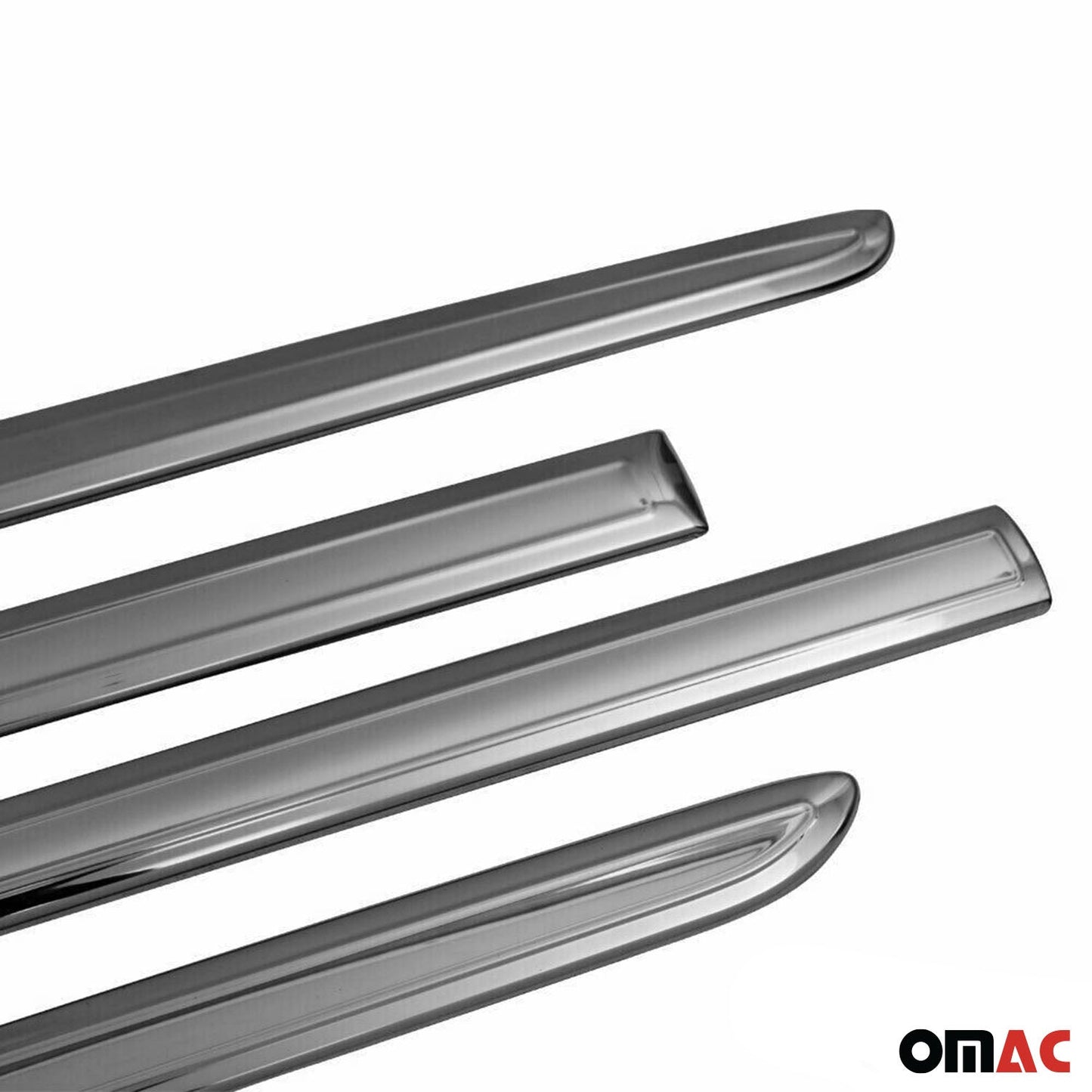 OMAC Side Door Molding Trim Skirt Garnish for VW Touran 2010-2015 Steel Dark 4 Pcs 7555131B