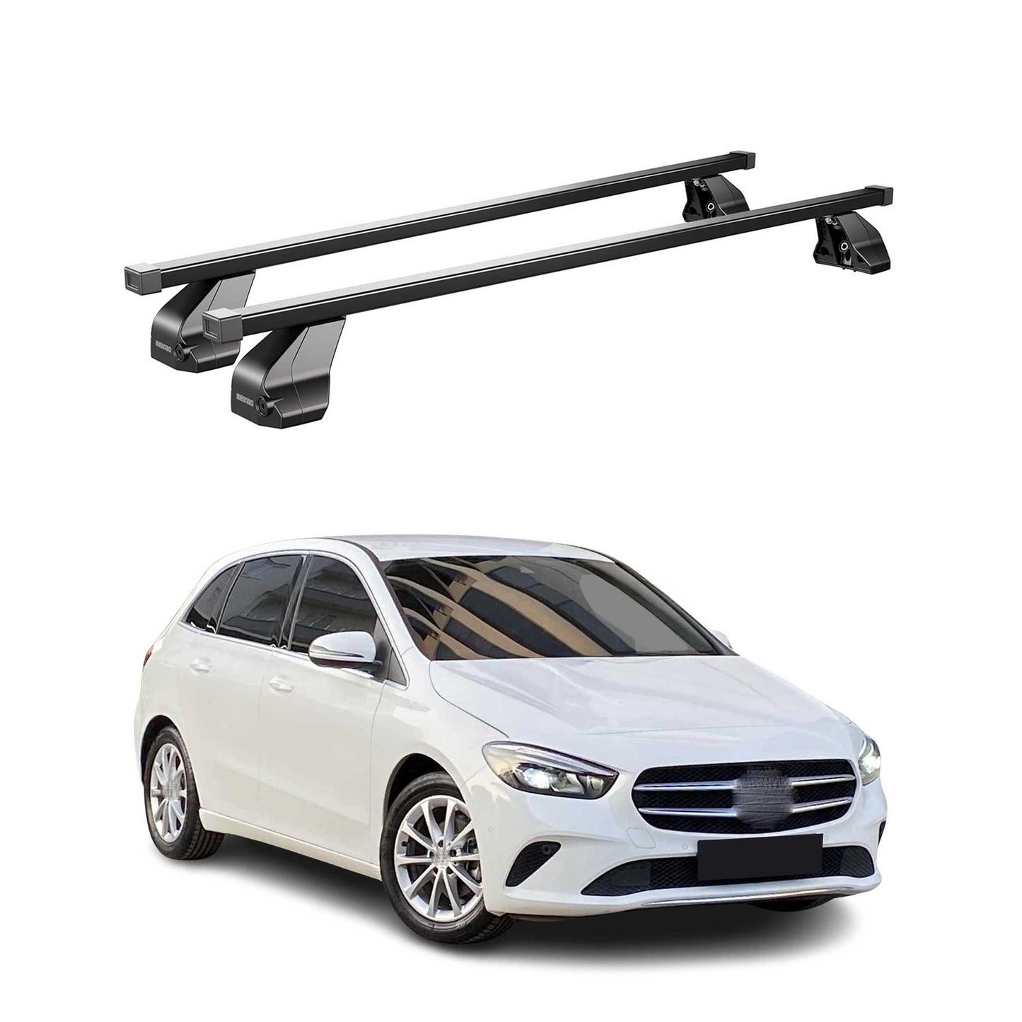 2019-2024 Mercedes B Class W247 Roof Rack Cross Bars Black