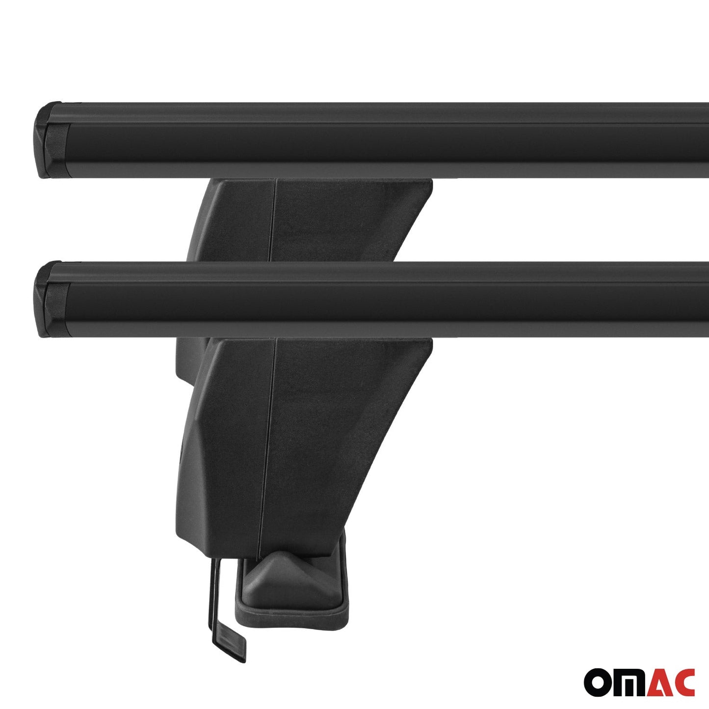 OMAC Top Roof Racks Cross Bars fits VW Golf R Mk8 2022-2024 2Pcs Black Aluminium U025974