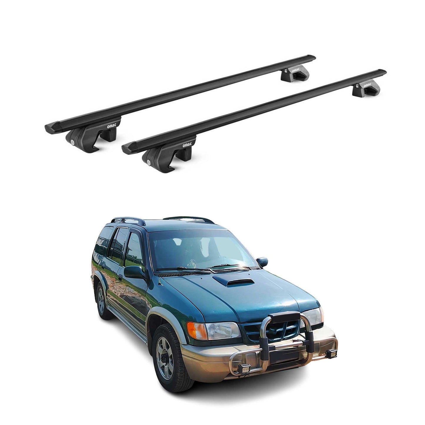 1997-2002 Kia Sportage Roof Rack Cross Bars Black