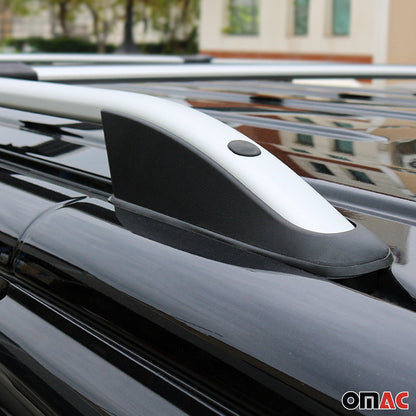 OMAC Roof Racks Side Rails for Mercedes Metris 2016-2024 Long Aluminium Silver 2Pcs U004663