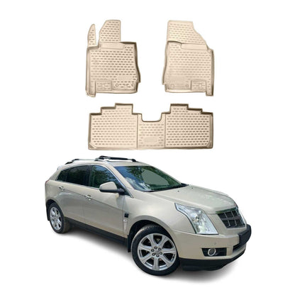 2010-2016 Cadillac SRX Floor Mats Liners Full Set All Weather Beige