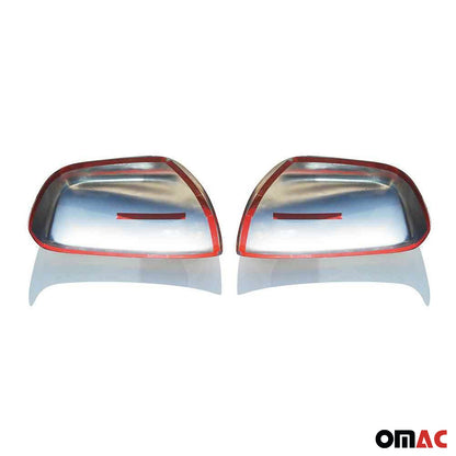 OMAC Side Mirror Cover Caps Fits Toyota RAV4 2006-2009 Steel Silver 2 Pcs 7005111