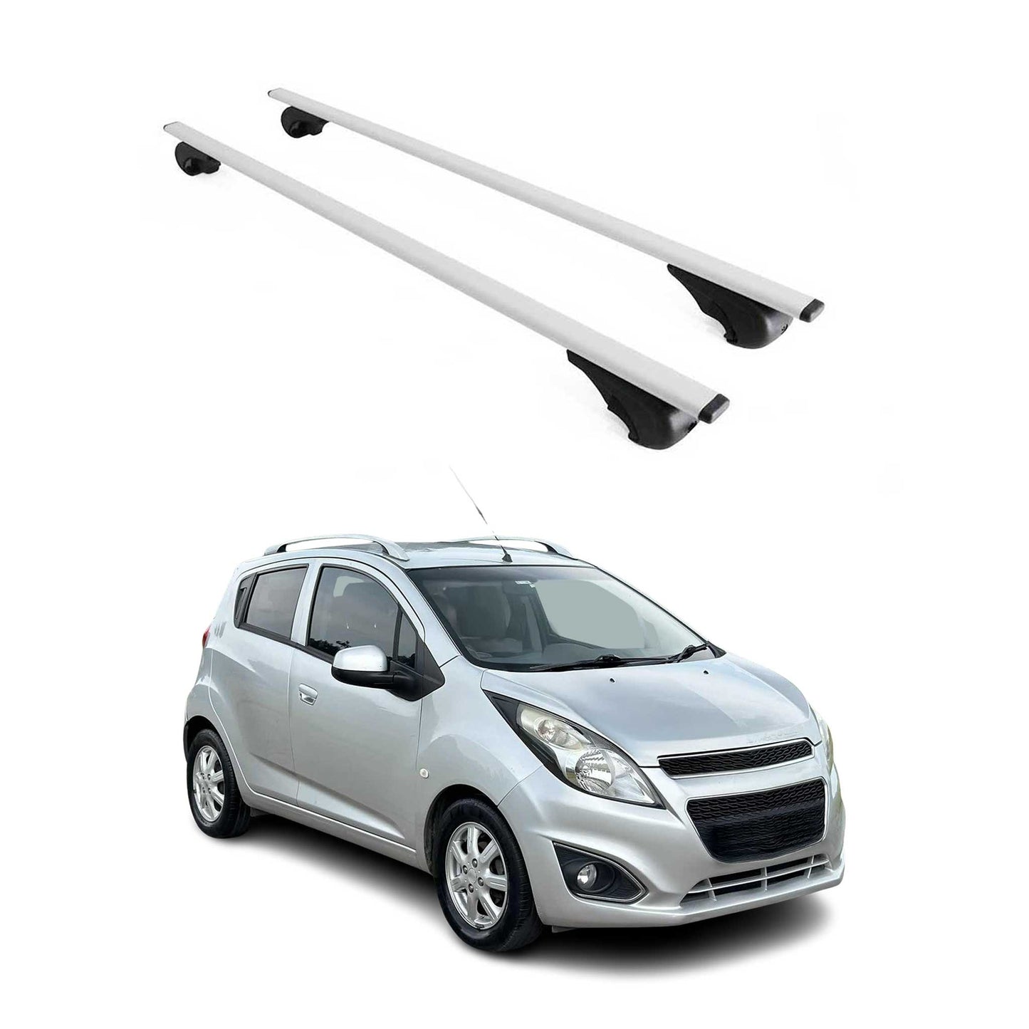 2016-2022 Chevrolet Spark Roof Rack Cross Bars Silver