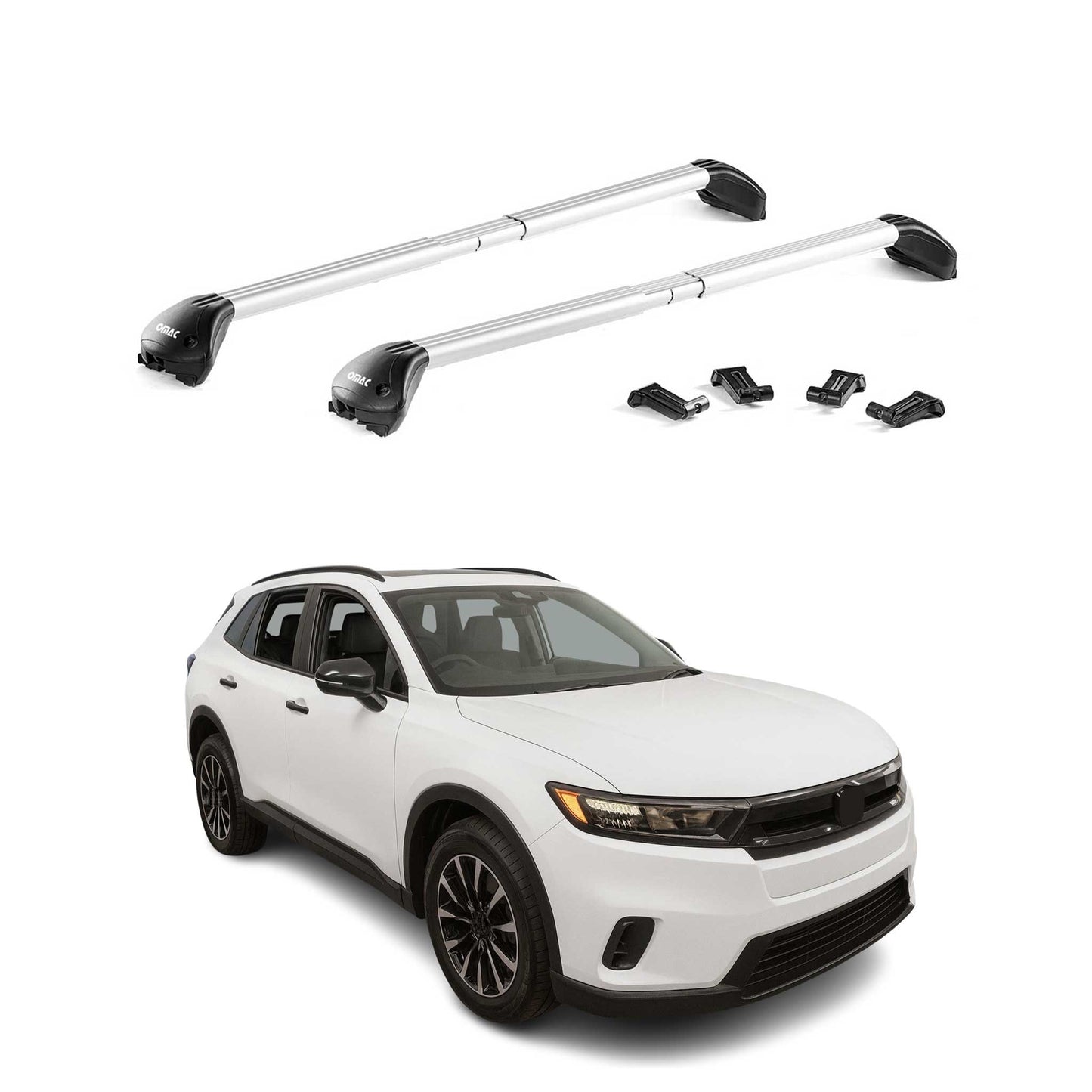 2024-2025 Honda Prologue Roof Rack Cross Bars Luggage Carrier Alu Silver