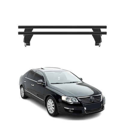 2006-2010 VW Passat B6 Sedan Roof Rack Cross Bars Black