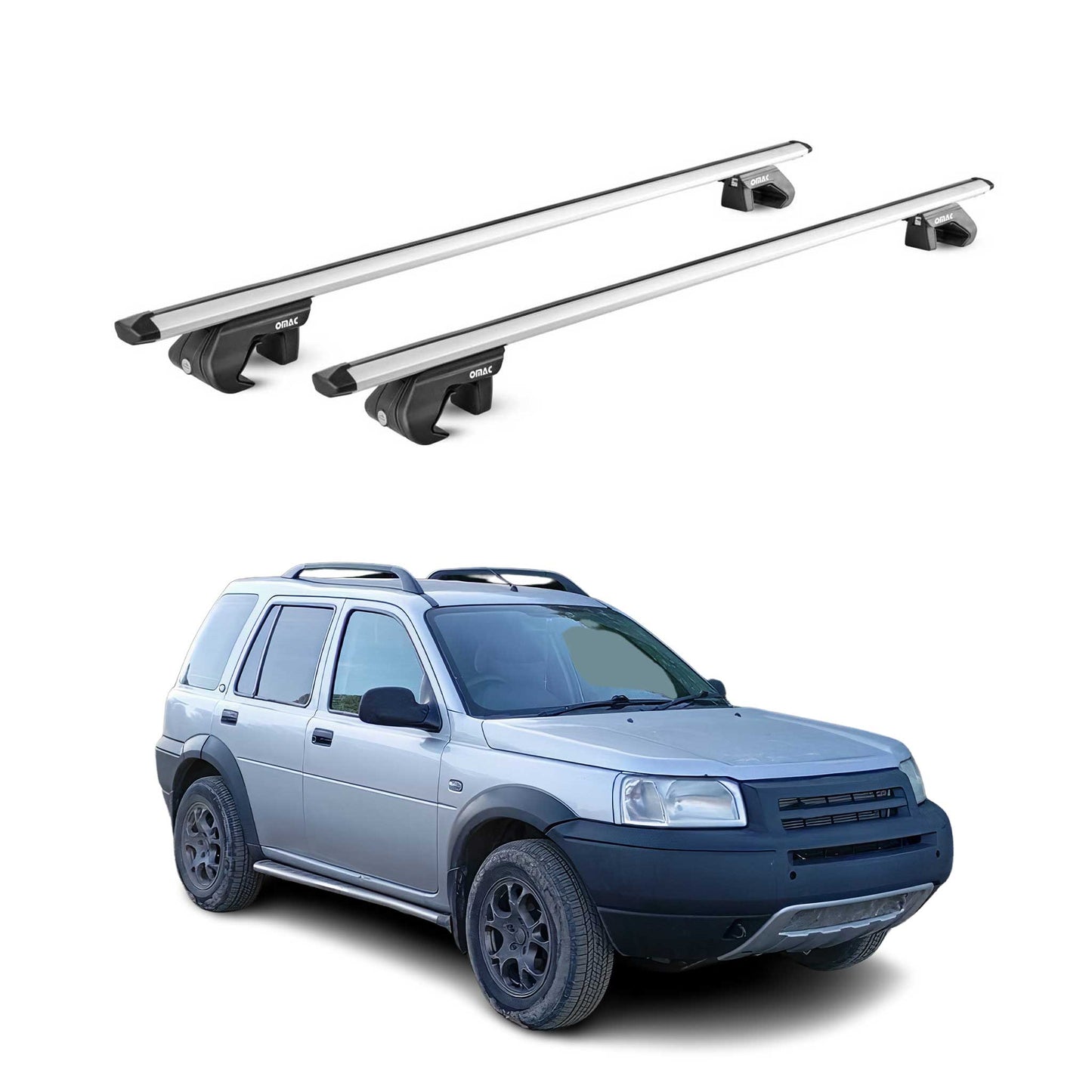 1996-2006 Land Rover Freelander Roof Rack Cross Bars Silver