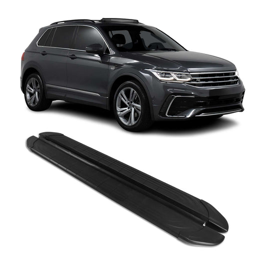2018-2024 VW Tiguan Running Boards Side Steps Black