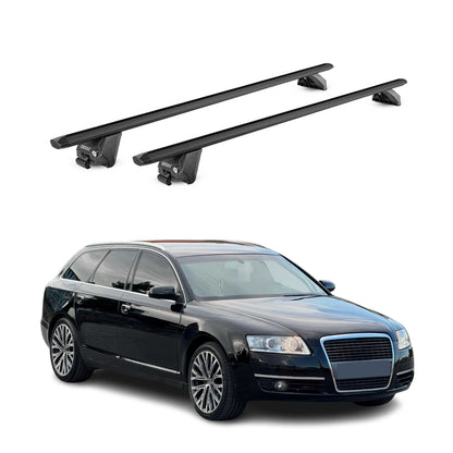 2006-2011 Audi A6 Avant Roof Rack Cross Bars Black