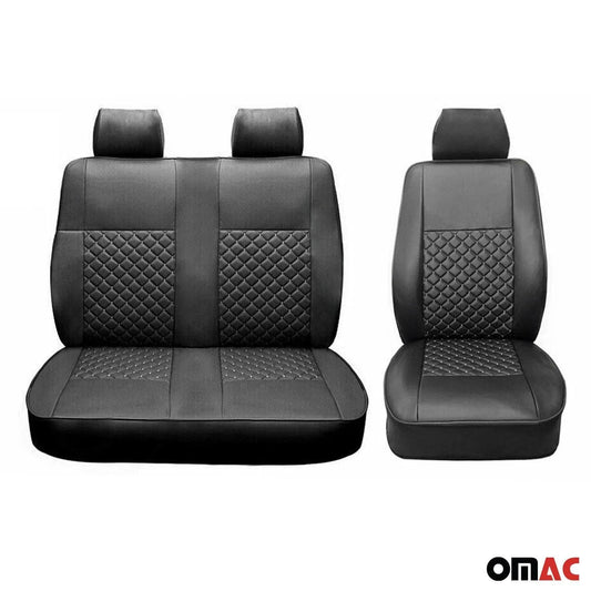 2014-2025 RAM ProMaster Leather Front Car Seat Covers Protector Black