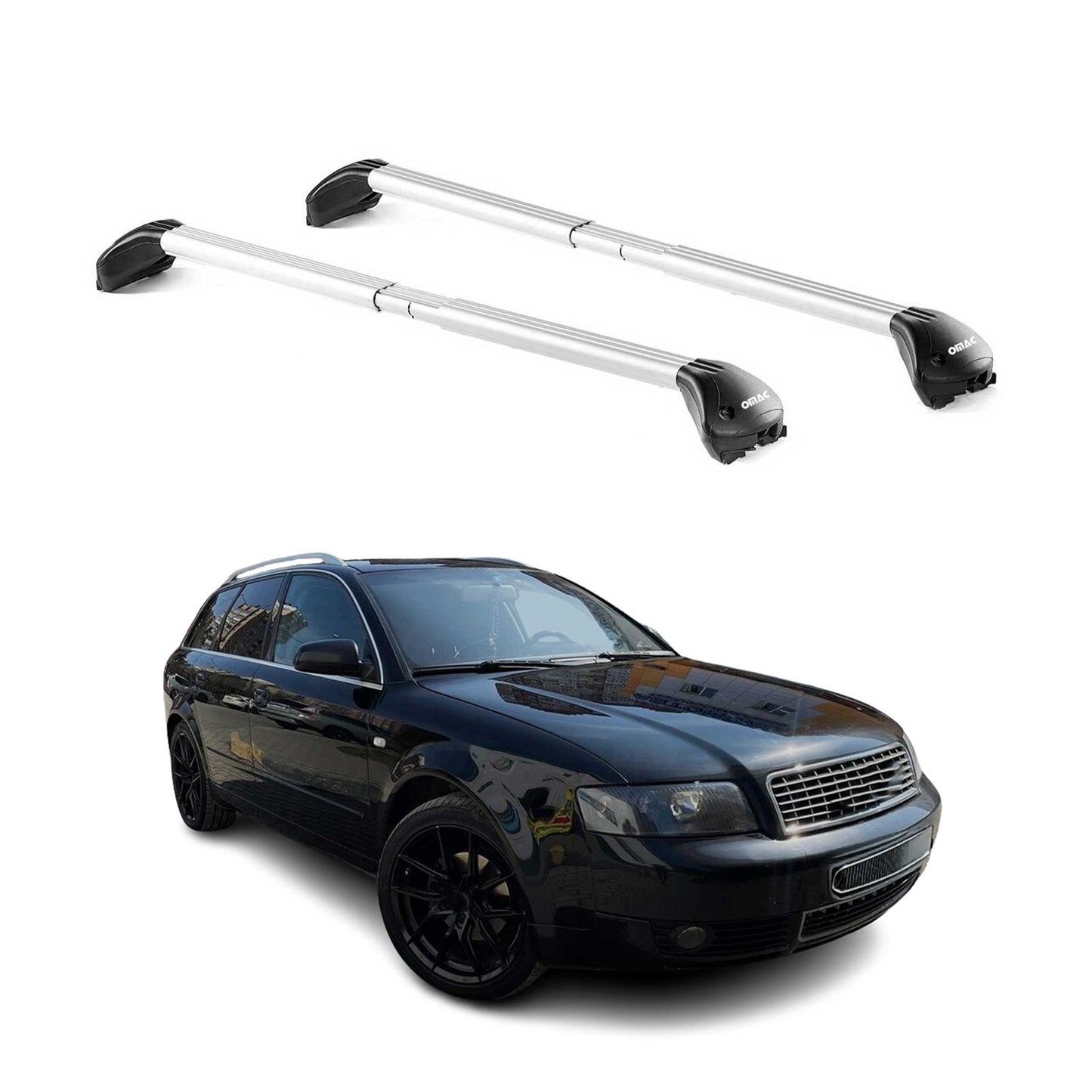 1998-2005 Audi A4 Wagon Roof Rack Cross Bars Silver