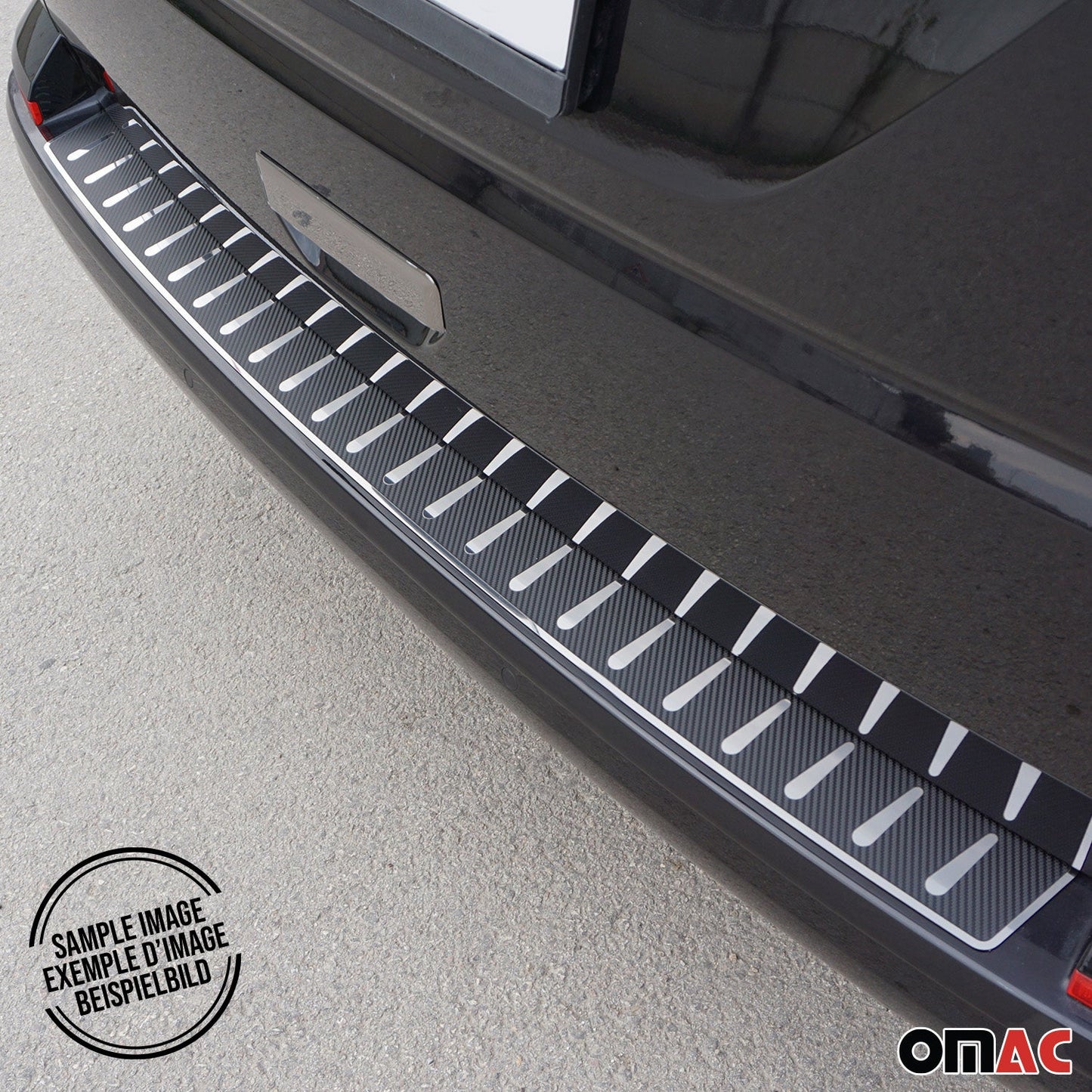 OMAC Rear Bumper Sill Cover Guard for BMW X1 E84 2013-2015 Steel Carbon Foiled 1205093CF