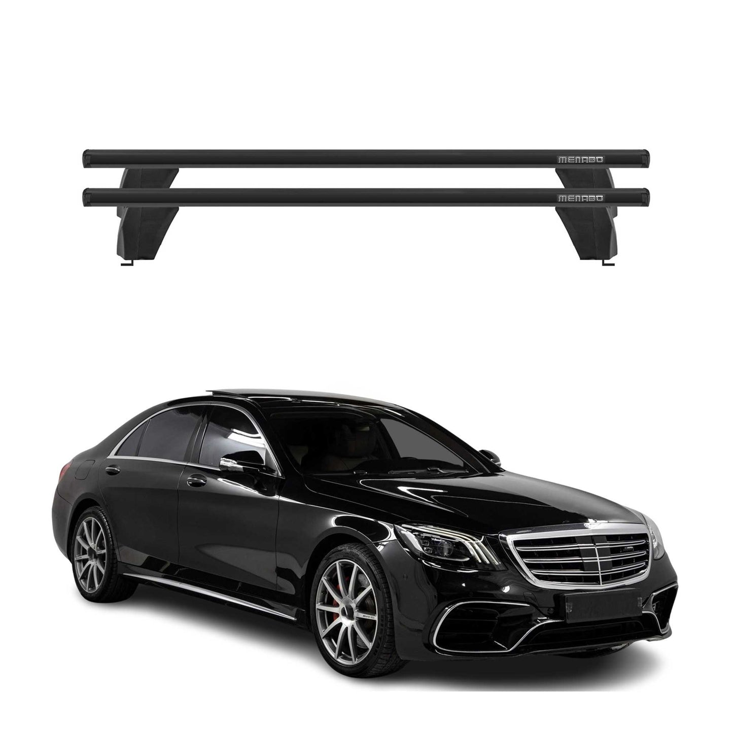 2014-2020 Mercedes S Class W222 Sedan Roof Rack Cross Bars Black
