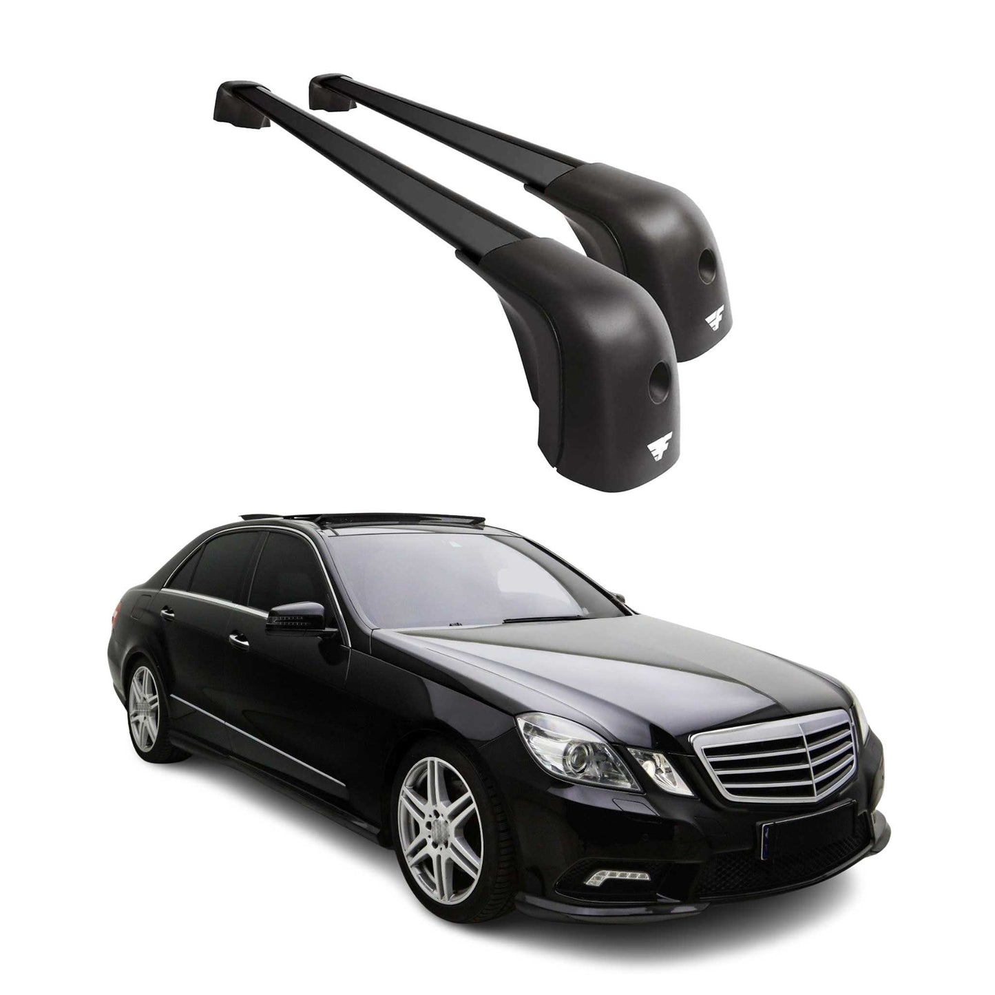 2010-2016 Mercedes E Class W212 Sedan OE Style Roof Racks Cross Bars Black