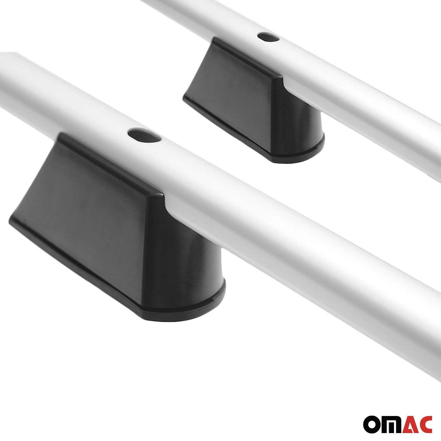 OMAC Roof Racks Side Rails for Chevrolet City Express 2015-2018 Aluminium Silver 2Pcs '5035930