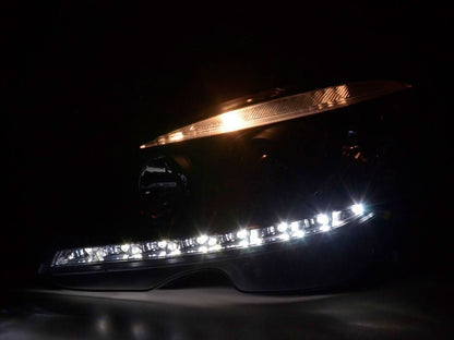 Mercedes Benz C-Class (204) Black LED Headlights with Daytime Running Lights (2007-2010)