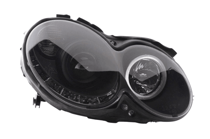 Mercedes Benz CLK (209) Black LED Headlights with Daytime Running Lights (2004-2009)