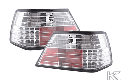 Mercedes-Benz E-Class (124) Limo/Sedan Clear LED Tail Lights (1985-1996)