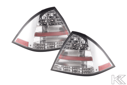 Mercedes W203 Chrome Clear LED Tail Lights (2001-2004)