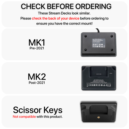 Stream Deck XL and MK2/MK1 Combo Console Mount