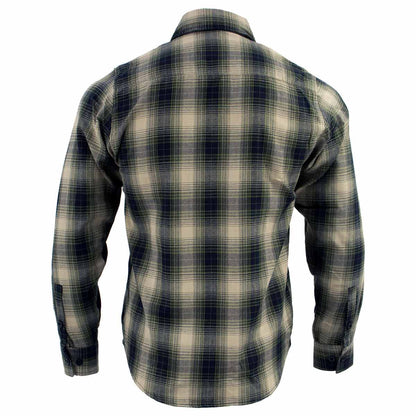 Milwaukee Leather Men's 'Yellow Jacket' Mult/Color Long Sleeve Flannel - Cotton Button Up Shirt - MNG11649