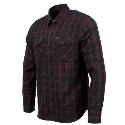 Milwaukee Leather Men's 'Blackhawk' Mult/Color Long Sleeve Flannel - Cotton Button Up Shirt - MNG11665