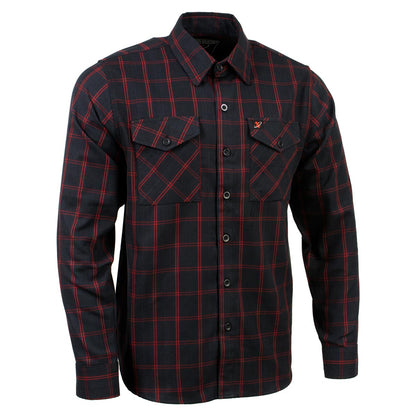 Milwaukee Leather Men's 'Blackhawk' Mult/Color Long Sleeve Flannel - Cotton Button Up Shirt - MNG11665
