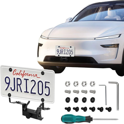 Model Y Juniper Front License Plate Holder | No-Drill, Anti-Theft Aluminum