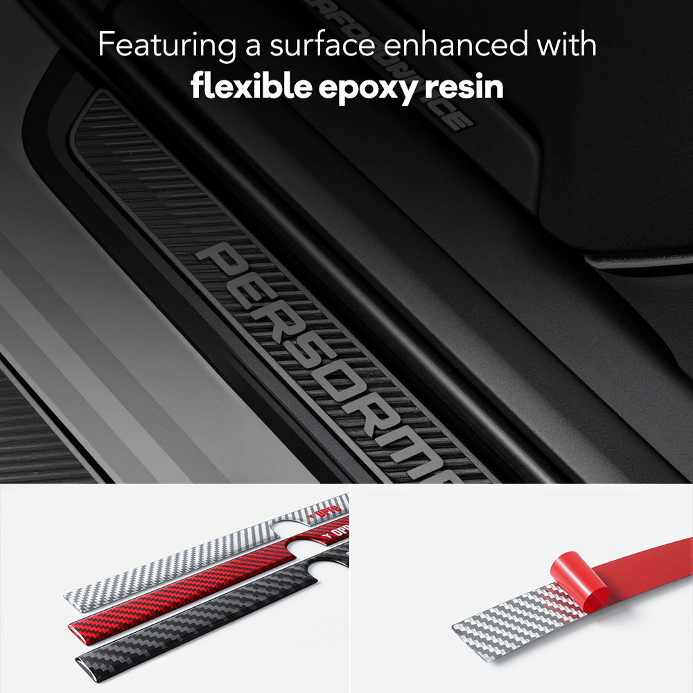 Model Y Juniper Rear Trunk Button Sticker | Flexible Urethane Carbon Fiber