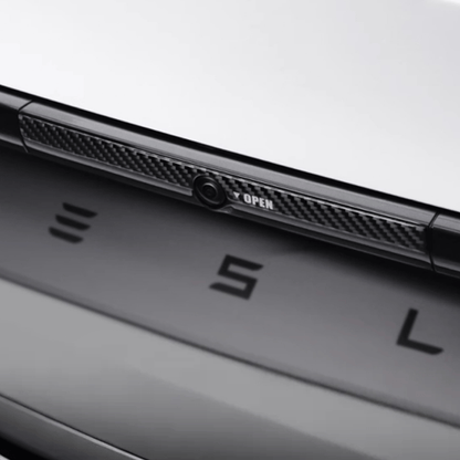 Model Y Juniper Rear Trunk Button Sticker | Flexible Urethane Carbon Fiber