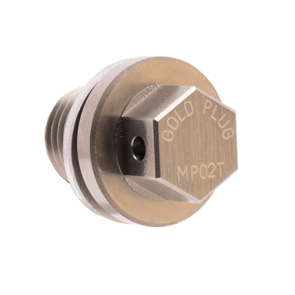 MP02T | GoldPlug | M14x1.5 | USA | Magnetic Drain Plug | Stainless | Fits all Honda, Acura, Kia | Reduced Hex Head | SW02 Washer Included |