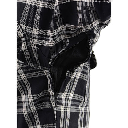 Milwaukee Leather Women's Ghost Rose Black/White CE Armored Flannel Shirt with Aramid Reinforced Zones - MPL2600