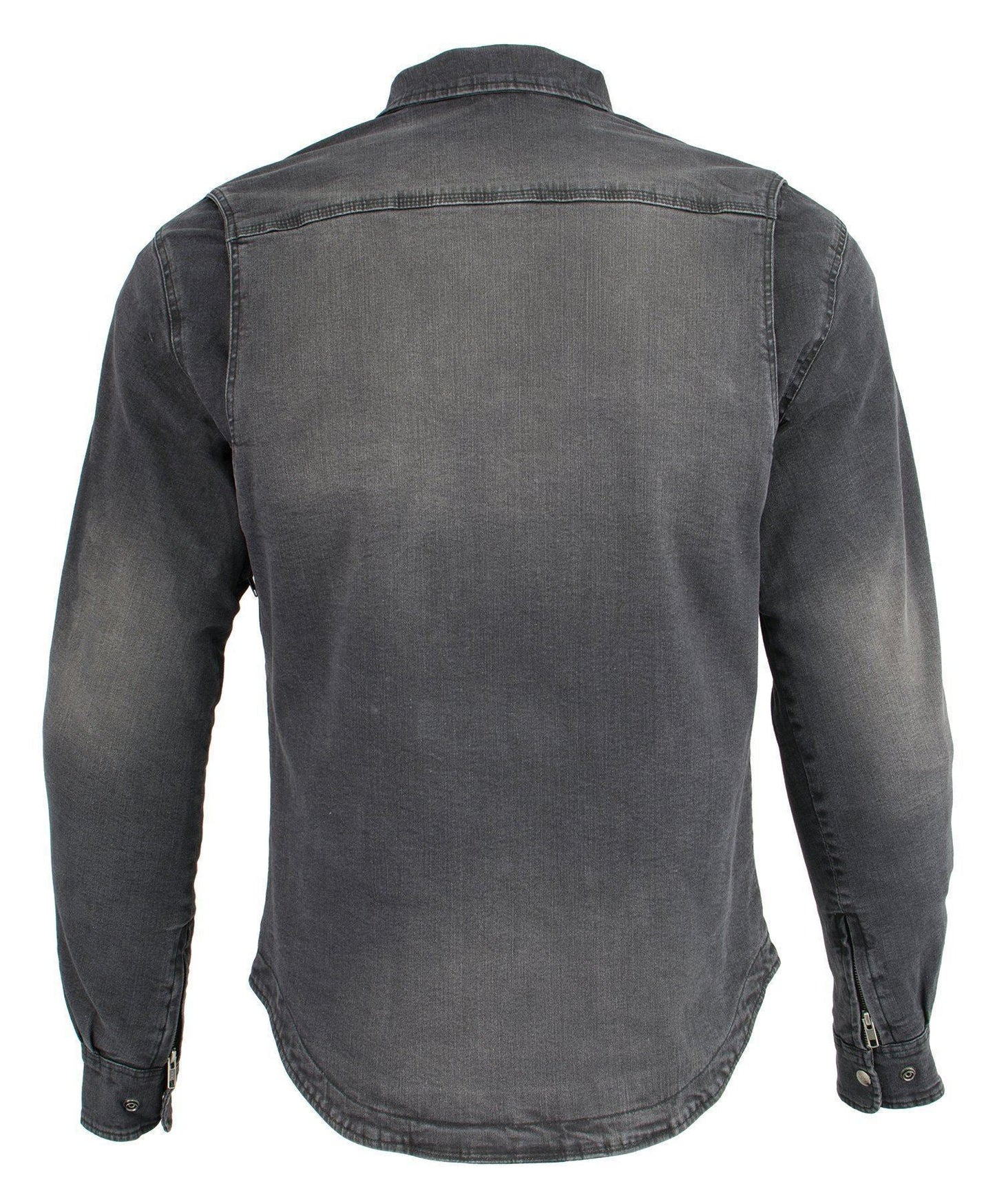Milwaukee Leather Men's Avalanche Black CE Armored Flannel Shirt with Aramid Reinforced Zones - MPM1620