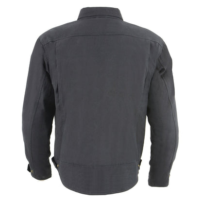 Milwaukee Leather Men's Hellbound Black CE Armored Flannel Shirt with Aramid Reinforced Zones - MPM1623
