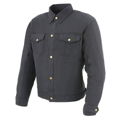 Milwaukee Leather Men's Hellbound Black CE Armored Flannel Shirt with Aramid Reinforced Zones - MPM1623