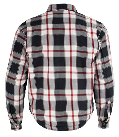 Milwaukee Leather Men's Whistler Multi/Color CE Armored Flannel Shirt with Aramid Reinforced Zones - MPM1625