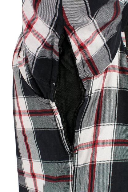 Milwaukee Leather Men's Whistler Multi/Color CE Armored Flannel Shirt with Aramid Reinforced Zones - MPM1625