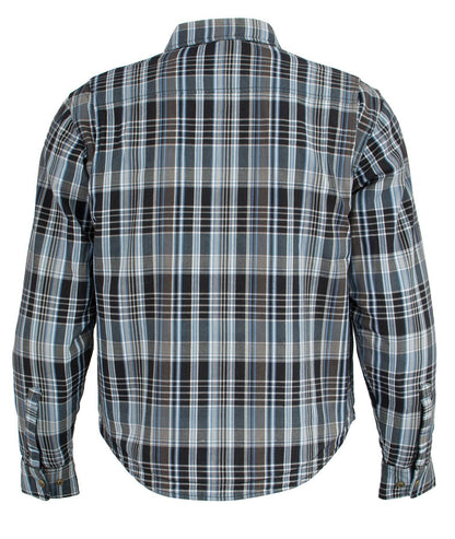 Milwaukee Leather Men's Steelvenom Multi/Color CE Armored Flannel Shirt with Aramid Reinforced Zones - MPM1626